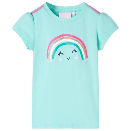 Kinder-T-Shirt in hellmintgrün, Größe 128. von , Kinder-T-Shirts - Ref: Foro24-11107, Preis: 8,28 €, Rabatt: %