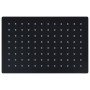 Cabezal ducha efecto lluvia acero inox cuadrado negro 30x20 cm en Cabezales de ducha | Comprar online en Foro24
