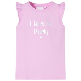 Camiseta infantil de manga volante color lila 140 by , Kids T-shirts - Ref: Foro24-10508, Price: 8,28 €, Discount: %