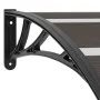Schwarzes PC-Türvordach 120x75 cm von vidaXL, Markisen - Ref: Foro24-144823, Preis: 45,16 €, Rabatt: %