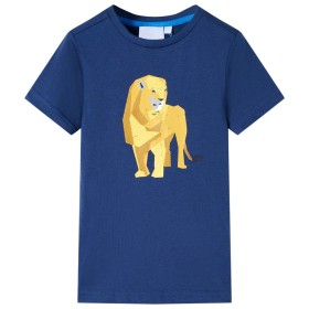 Camiseta infantil azul oscuro 116