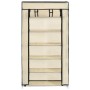 Shoe rack with cream fabric cover 58x28x106 cm by vidaXL, Shoe racks and shoe organizers - Ref: Foro24-282429, Price: 31,82 €...