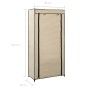 Mueble zapatero con funda de tela color crema 58x28x106 cm de vidaXL, Zapateros y organizadores de calzado - Ref: Foro24-2824...