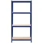 Storage shelving 4 levels blue plywood steel by vidaXL, Industrial shelving - Ref: Foro24-144273, Price: 44,60 €, Discount: %