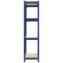 Storage shelving 4 levels blue plywood steel by vidaXL, Industrial shelving - Ref: Foro24-144273, Price: 44,60 €, Discount: %