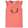 Kinder-T-Shirt mit Rüschenärmeln in Koralle, Größe 116. von , Kinder-T-Shirts - Ref: Foro24-10626, Preis: 8,45 €, Rabatt: %