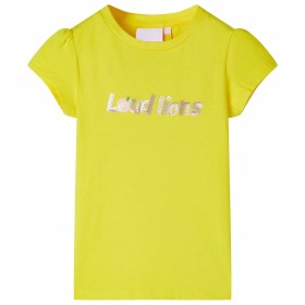 Camiseta infantil de manga casquillo amarillo chillón 140 by , Kids T-shirts - Ref: Foro24-10653, Price: 8,20 €, Discount: %