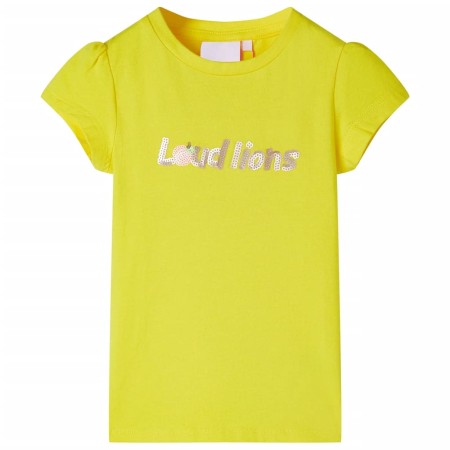 Kinder-T-Shirt mit leuchtend gelben Cap-Ärmeln, Größe 140. von , Kinder-T-Shirts - Ref: Foro24-10653, Preis: 8,20 €, Rabatt: %