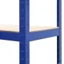 Storage shelving 4 levels blue plywood steel by vidaXL, Industrial shelving - Ref: Foro24-144273, Price: 44,60 €, Discount: %