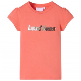 Kinder-T-Shirt mit Kapuzenärmeln in Koralle, Größe 104. von , Kinder-T-Shirts - Ref: Foro24-10645, Preis: 8,20 €, Rabatt: %