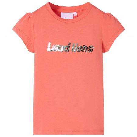 Kinder-T-Shirt mit Kapuzenärmeln in Koralle, Größe 104. von , Kinder-T-Shirts - Ref: Foro24-10645, Preis: 8,20 €, Rabatt: %