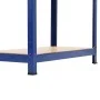 Storage shelving 4 levels blue plywood steel by vidaXL, Industrial shelving - Ref: Foro24-144273, Price: 44,60 €, Discount: %