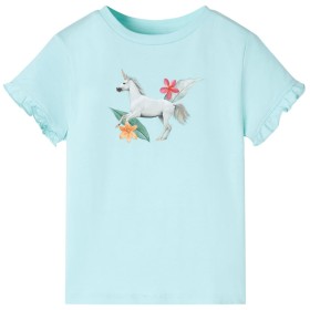 Kurzärmeliges Kinder-T-Shirt in Wassergrün, Größe 116. von , Kinder-T-Shirts - Ref: Foro24-10691, Preis: 8,32 €, Rabatt: %