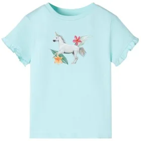 Kurzärmeliges Kinder-T-Shirt in Wassergrün, Größe 140. von , Kinder-T-Shirts - Ref: Foro24-10693, Preis: 8,24 €, Rabatt: %