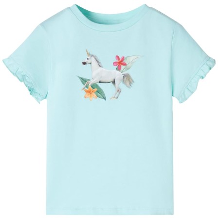 Kurzärmeliges Kinder-T-Shirt in Wassergrün, Größe 140. von , Kinder-T-Shirts - Ref: Foro24-10693, Preis: 8,32 €, Rabatt: %