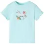 Camiseta infantil de manga corta verde agua 140 de , Camisetas para niños - Ref: Foro24-10693, Precio: 8,24 €, Descuento: %