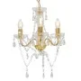 Chandelier with round golden beads 3 x E14 by vidaXL, Lamps - Ref: Foro24-281600, Price: 63,39 €, Discount: %