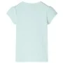 Kinder-T-Shirt mit Mintfarbenen Cap-Ärmeln, Größe 140. von , Kinder-T-Shirts - Ref: Foro24-10838, Preis: 8,24 €, Rabatt: %