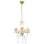 Chandelier with round golden beads 3 x E14 by vidaXL, Lamps - Ref: Foro24-281600, Price: 63,39 €, Discount: %
