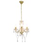 Lámpara de araña con cuentas dorado redonda 3 x E14 de vidaXL, Lámparas - Ref: Foro24-281600, Precio: 62,07 €, Descuento: %