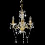 Chandelier with round golden beads 3 x E14 by vidaXL, Lamps - Ref: Foro24-281600, Price: 59,63 €, Discount: %