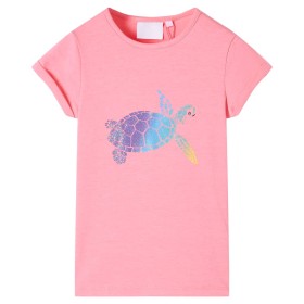 Camiseta para niños rosa chillón 116