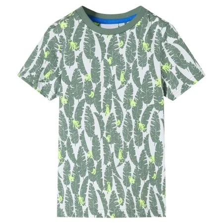 Kinder-T-Shirt in Naturweiß und Dunkelgrün Efeu 92 von , Kinder-T-Shirts - Ref: Foro24-11674, Preis: 8,64 €, Rabatt: %