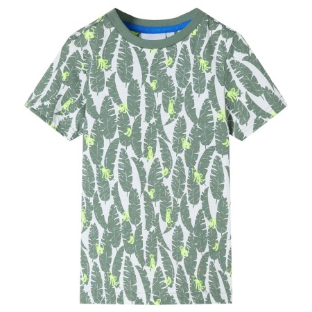 Kinder-T-Shirt in Naturweiß und Dunkelgrün Efeu 92 von , Kinder-T-Shirts - Ref: Foro24-11674, Preis: 8,74 €, Rabatt: %