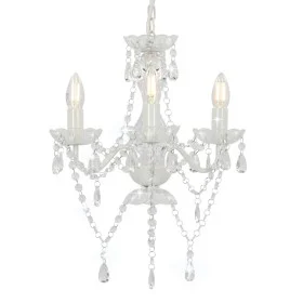 Chandelier with round silver beads 3 x E14 by vidaXL, Lamps - Ref: Foro24-281596, Price: 57,12 €, Discount: %