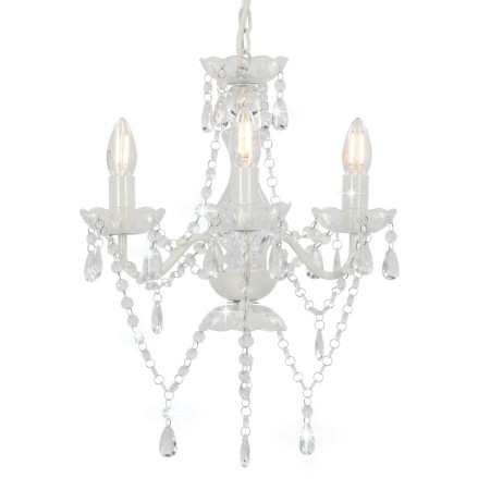 Chandelier with round silver beads 3 x E14 by vidaXL, Lamps - Ref: Foro24-281596, Price: 51,29 €, Discount: %