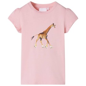 Camiseta infantil rosa claro 116