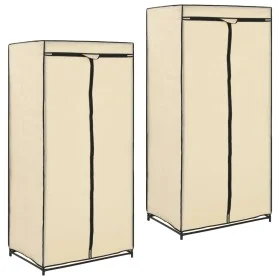 Armarios 2 unidades color crema 75x50x160 cm de vidaXL, Armarios roperos - Ref: Foro24-282443, Precio: 40,34 €, Descuento: %