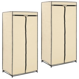 Schränke 2 Einheiten cremefarben 75x50x160 cm von vidaXL, Kleiderschränke - Ref: Foro24-282443, Preis: 41,19 €, Rabatt: %
