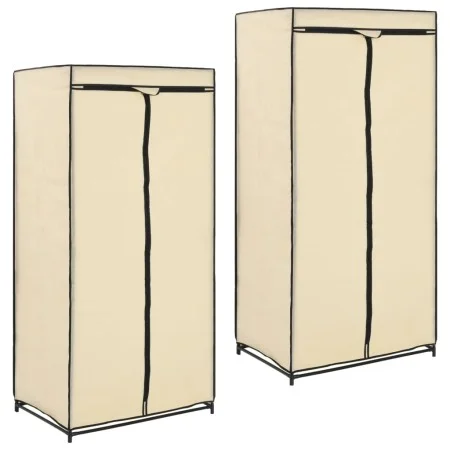 Schränke 2 Einheiten cremefarben 75x50x160 cm von vidaXL, Kleiderschränke - Ref: Foro24-282443, Preis: 41,94 €, Rabatt: %