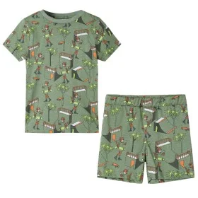 Kurzarm-Kinderpyjama in hellem Khaki, Größe 128. von , Kinderpyjamas - Ref: Foro24-12512, Preis: 10,64 €, Rabatt: %