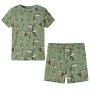 Pijama de manga corta infantil caqui claro 128 de , Pijamas de niños - Ref: Foro24-12512, Precio: 10,74 €, Descuento: %