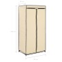 Schränke 2 Einheiten cremefarben 75x50x160 cm von vidaXL, Kleiderschränke - Ref: Foro24-282443, Preis: 41,19 €, Rabatt: %