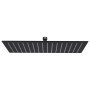 Cabezal ducha efecto lluvia acero inox cuadrado negro 40x30 cm