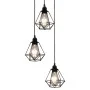 Black ceiling lamp with rhombus design, 3 E27 light bulbs by vidaXL, Lamps - Ref: Foro24-281634, Price: 53,62 €, Discount: %
