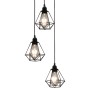 Black Diamond Design Deckenleuchte mit 3 E27 Glühbirnen von vidaXL, Lampen - Ref: Foro24-281634, Preis: 54,62 €, Rabatt: %