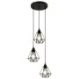 Black ceiling lamp with rhombus design, 3 E27 light bulbs by vidaXL, Lamps - Ref: Foro24-281634, Price: 53,62 €, Discount: %