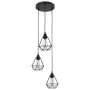 Black ceiling lamp with rhombus design, 3 E27 light bulbs by vidaXL, Lamps - Ref: Foro24-281634, Price: 53,62 €, Discount: %