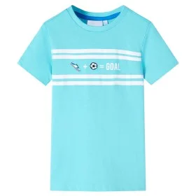 Kinder-T-Shirt in Aquamarin, Größe 128 von , Kinder-T-Shirts - Ref: Foro24-12457, Preis: 8,12 €, Rabatt: %
