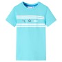 Kinder-T-Shirt in Aquamarin, Größe 128 von , Kinder-T-Shirts - Ref: Foro24-12457, Preis: 8,20 €, Rabatt: %