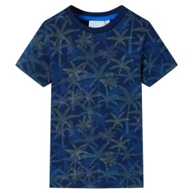 Camiseta infantil azul marino 128