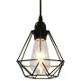 Black ceiling lamp with rhombus design, 3 E27 light bulbs by vidaXL, Lamps - Ref: Foro24-281634, Price: 53,62 €, Discount: %