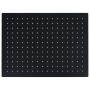 Cabezal ducha efecto lluvia acero inox cuadrado negro 40x30 cm