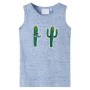 Camiseta de tirantes infantil azul melange 128 by , Kids T-shirts - Ref: Foro24-12497, Price: 7,88 €, Discount: %