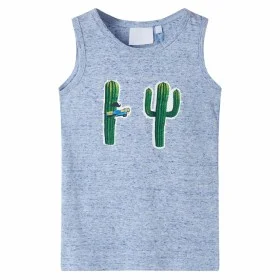 Kinder Tanktop in Melange-Blau, Größe 104. von , Kinder-T-Shirts - Ref: Foro24-12495, Preis: 7,79 €, Rabatt: %
