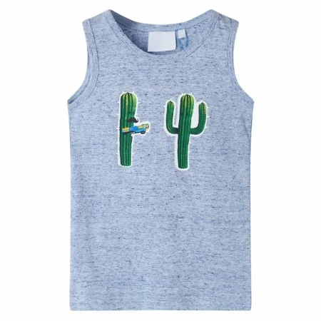 Kinder Tanktop in Melange-Blau, Größe 104. von , Kinder-T-Shirts - Ref: Foro24-12495, Preis: 7,79 €, Rabatt: %